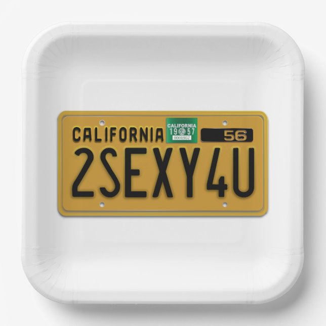 Zu sexy für dich pappteller (Vorderseite)