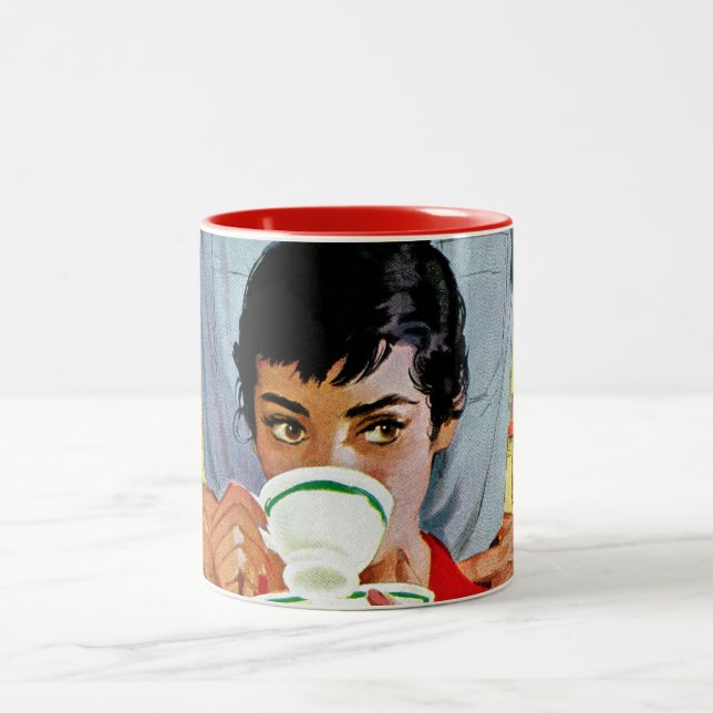 Zu spät bilden zweifarbige tasse (Mittel)