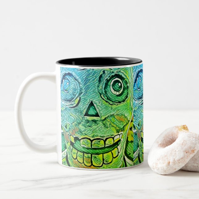 Zu spät! zweifarbige tasse (Mit Donut)