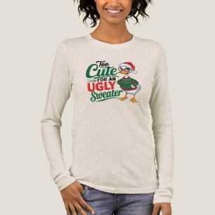 Zu süß für einen hässlichen Weihnachtsschwanzug-En Tri-Blend Shirt