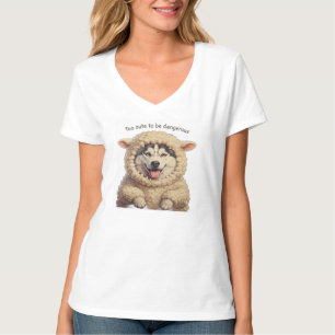 Zu süß, um gefährlich zu sein – Lustiger Husky in  T-Shirt
