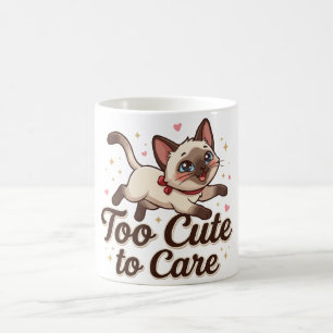 Zu süß, um sich zu sorgen: Siamkatze Kaffeetasse