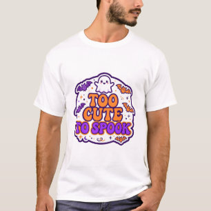 Zu süß zum Erschrecken Retro-Halloween-Typografie T-Shirt