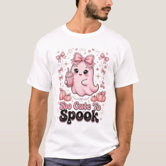 Zu süß zum Gruseln Rosa Gespenst Halloween-Shirt S T-Shirt