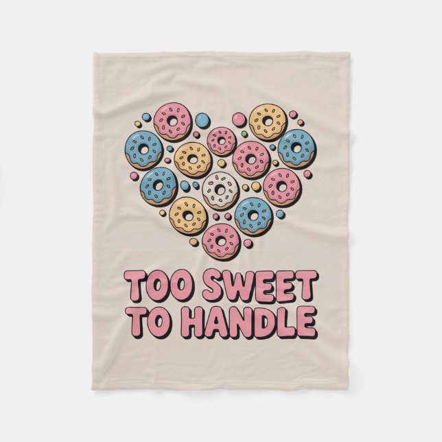 Zu süß zum Handhaben | Donut Kids Fleecedecke (Vorderseite)