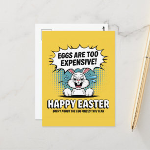Zu teure Cartoon, zu Ostern Bunny Eggs Postkarte