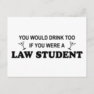 Zu trinken - Jurastudentin Postkarte