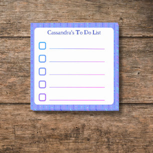 Zu tun geklemmt Liste Periwinkle klebrig Post-it Klebezettel