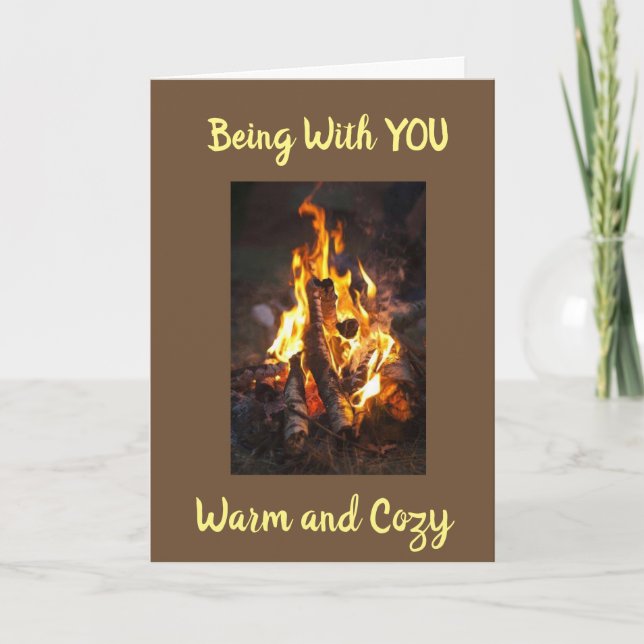 ZU UNSEREM JAHRESTAG "GET COZY" FEIERTAGSKARTE (Vorderseite)