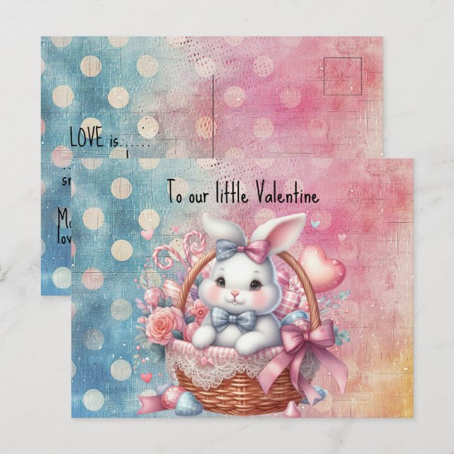 Zu unserem kleinen Valentine Postkarte (Vorne/Hinten)