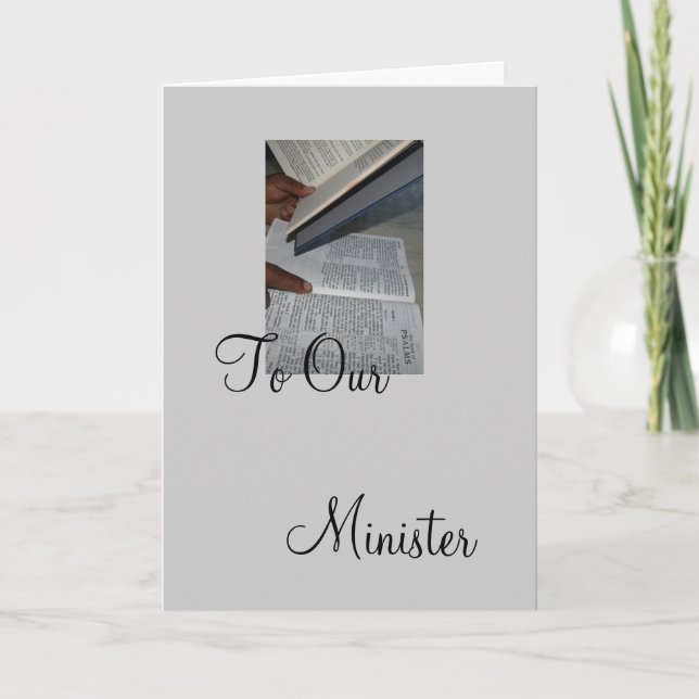 Zu unserem Minister Dankeskarte (Vorderseite)