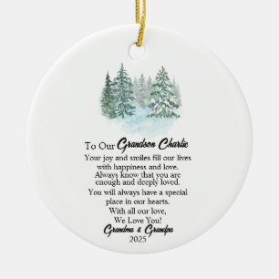 Zu unserer Weihnachtszeit, Grandson Keepake Keramik Ornament