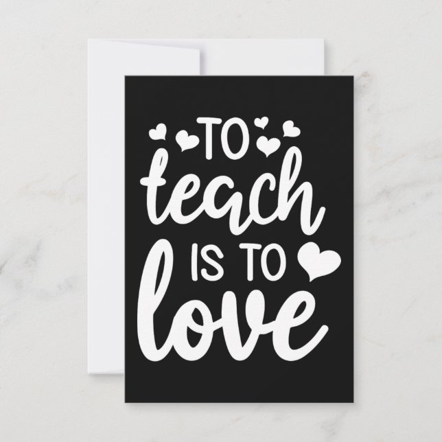 Zu unterrichten ist, Liebe Valentine Tag Geschenke Dankeskarte (Vorderseite)