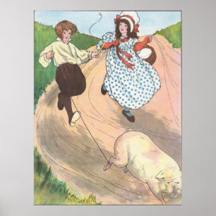 Zu vermarkten, vermarkten, ein fettes Schwein Poster