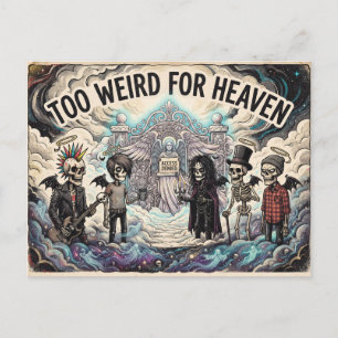 Zu verrückt für die Himmels-Gothic-Rock-Illustrati Postkarte