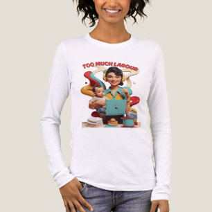 Zu viel Arbeit - feministisches Satiredesign Tri-Blend Shirt