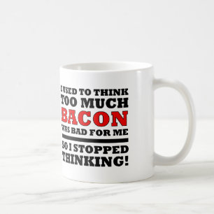 Zu viel Bacon Funny Mug oder Travel Mug Kaffeetasse
