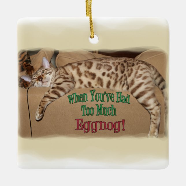 ZU VIEL EIERPUNSCH! KERAMIKORNAMENT (Vorderseite)