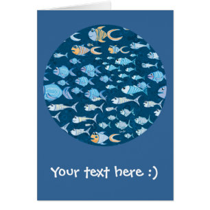 Zu viel Fischpostkarte