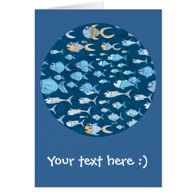 Zu viel Fischpostkarte (Vorne)