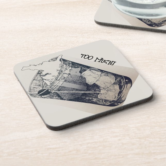 Zu viel getränkeuntersetzer (Linke Seite)