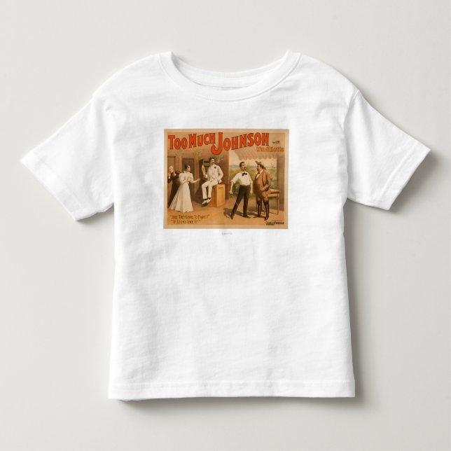 "Zu viel Johnson" - zwei Männer, die Theater Kleinkind T-shirt (Vorderseite)