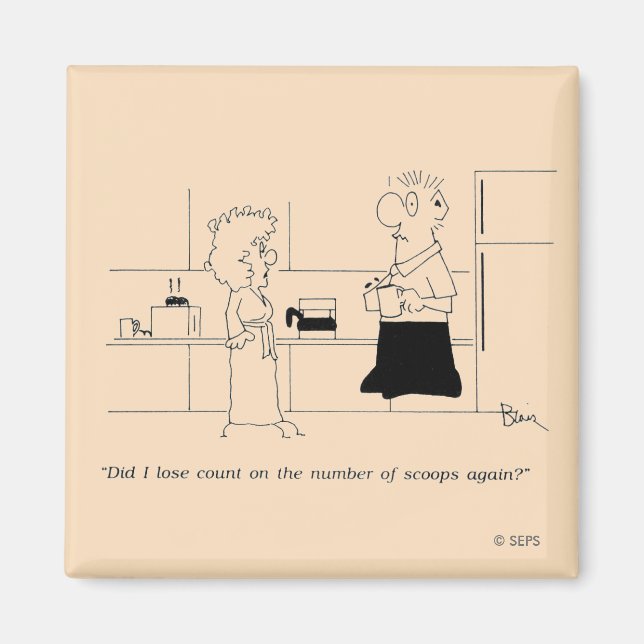 Zu viel Kaffee Magnet (Vorne)