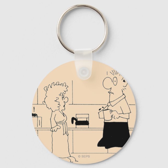 Zu viel Kaffee Schlüsselanhänger (Vorderseite)
