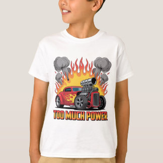Zu viel Leistung - Retro-Hot-Rod-Cartoon-Muscle-Ca T-Shirt