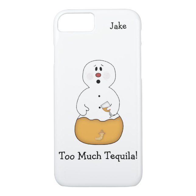 Zu viel Tequila Snowman iPhone 7 Fall Case-Mate iPhone Hülle (Rückseite)
