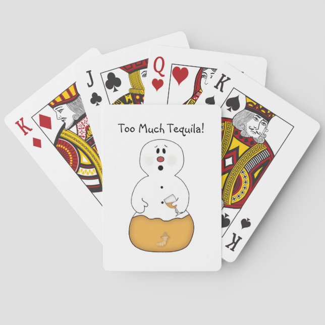 Zu viel Tequila spielen Karten Spielkarten (Rückseite)