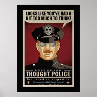 Zu viel, um zu denken, Polizei Poster