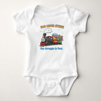 Zu viel Zeug! Der Kampf ist real Baby Strampler