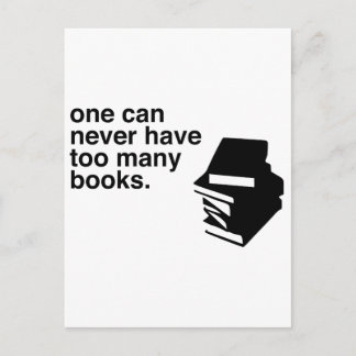 zu viele Bücher Postkarte