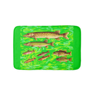 zu viele Fische im Meer Badematte