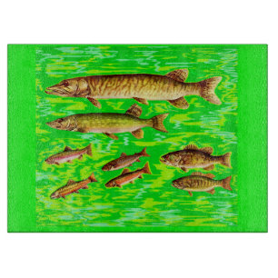 zu viele Fische im Meer Schneidebrett