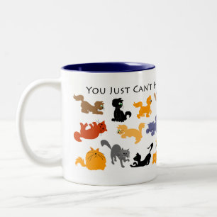 Zu viele Katzen-Tasse Zweifarbige Tasse