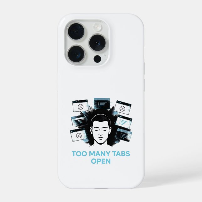 Zu viele Tabs geöffnet iPhone 15 Pro Hülle (Rückseite)