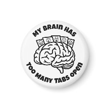 Zu viele Tabs - Sarcastic Overthinker Magnet