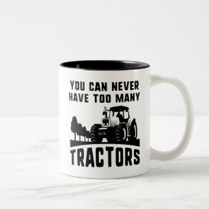 Zu viele Traktoren Zweifarbige Tasse