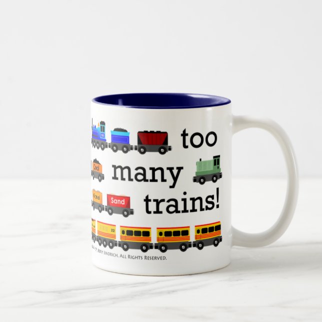 Zu viele Zug-Tasse Zweifarbige Tasse (Rechts)