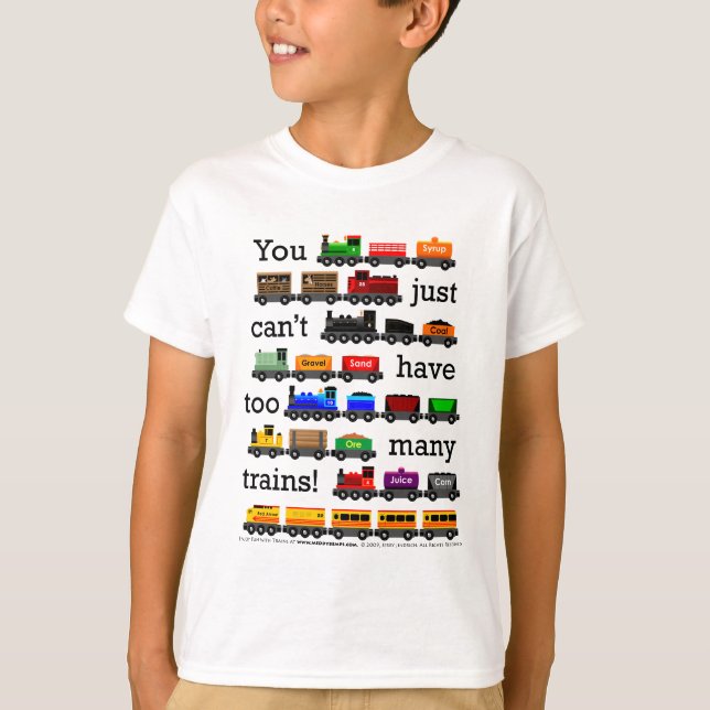 Zu viele Züge T-Shirt (Vorderseite)