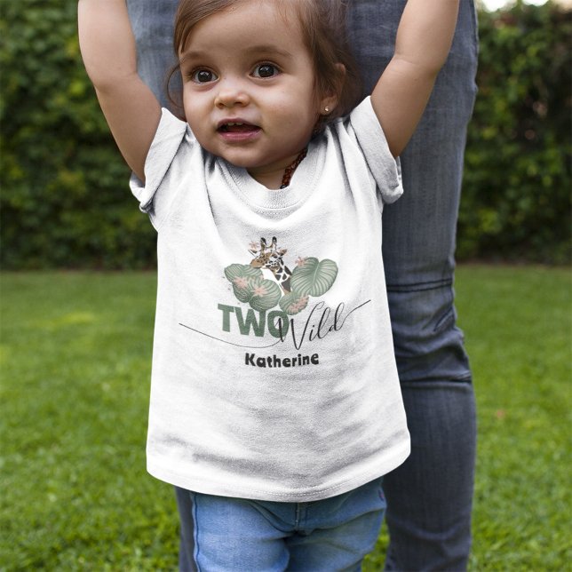 Zu wilde tropische Vegetation Giraffe Tier Geburts Kleinkind T-shirt (Von Creator hochgeladen)