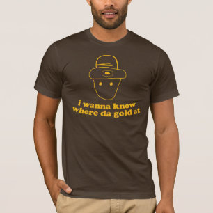 zu wissen ich will, um wo DA-Gold an T-Shirt