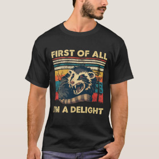 Zuallererst bin ich ein lieblicher Retro-Opposum T-Shirt