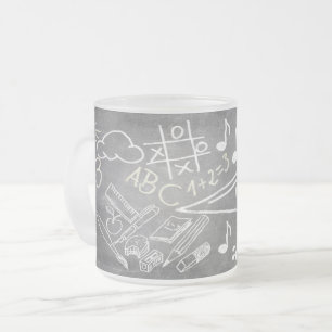 Zubehör für die Anmeldung im Chalkboard-Stil Mattglastasse