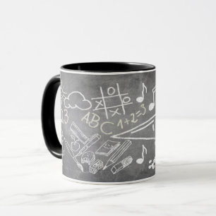 Zubehör für die Anmeldung im Chalkboard-Stil Tasse