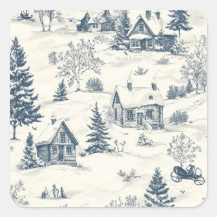 Zubehör für Weihnachtsbaummuster Quadratischer Aufkleber