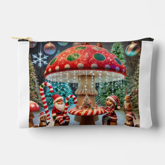 Zubehörbeutel: Weihnachts-Pilzdesign Zubehörtasche (Vorderseite)