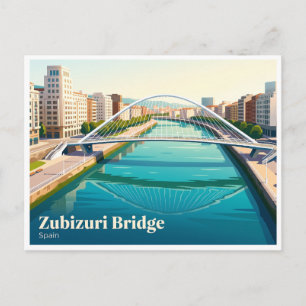 Zubizuri-Brücke Bilbao Spanien Postkarte